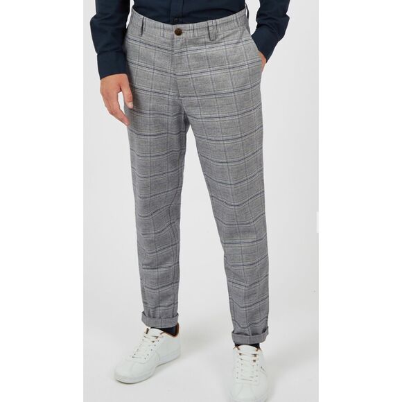 Ben Sherman NWT Heritage Check Slim Taper Trouser size 38 x 30 - Picture 1 of 8